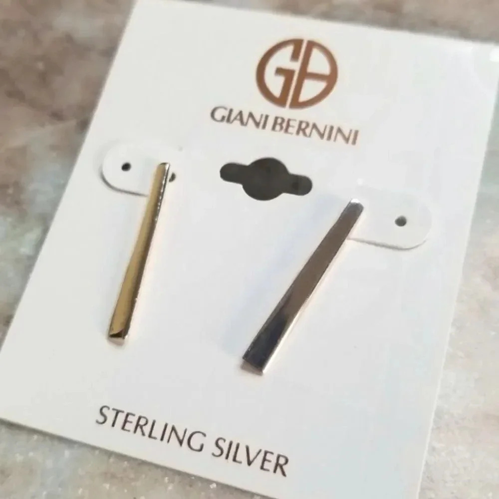 Giani Bernini Linear Drop 925 Sterling Silver Earrings